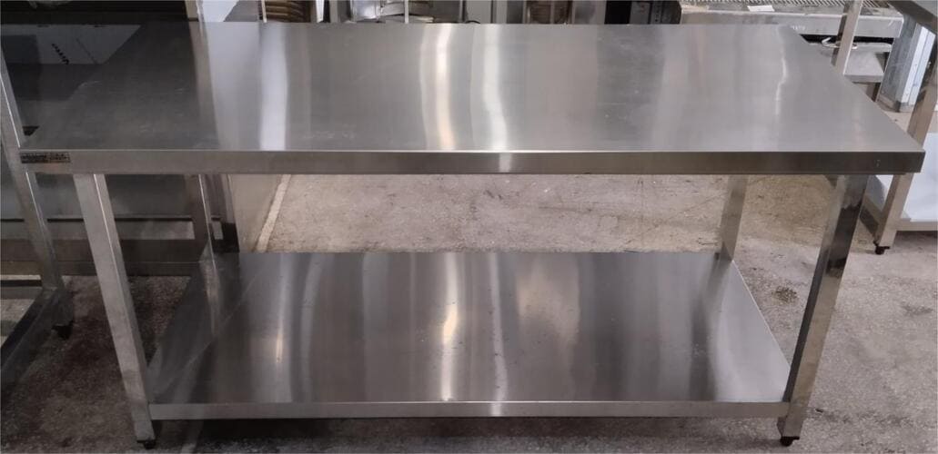 Τραπέζι Εργασίας Ανοξείδωτο 150x70x73Cm Μεταχειρισμένο